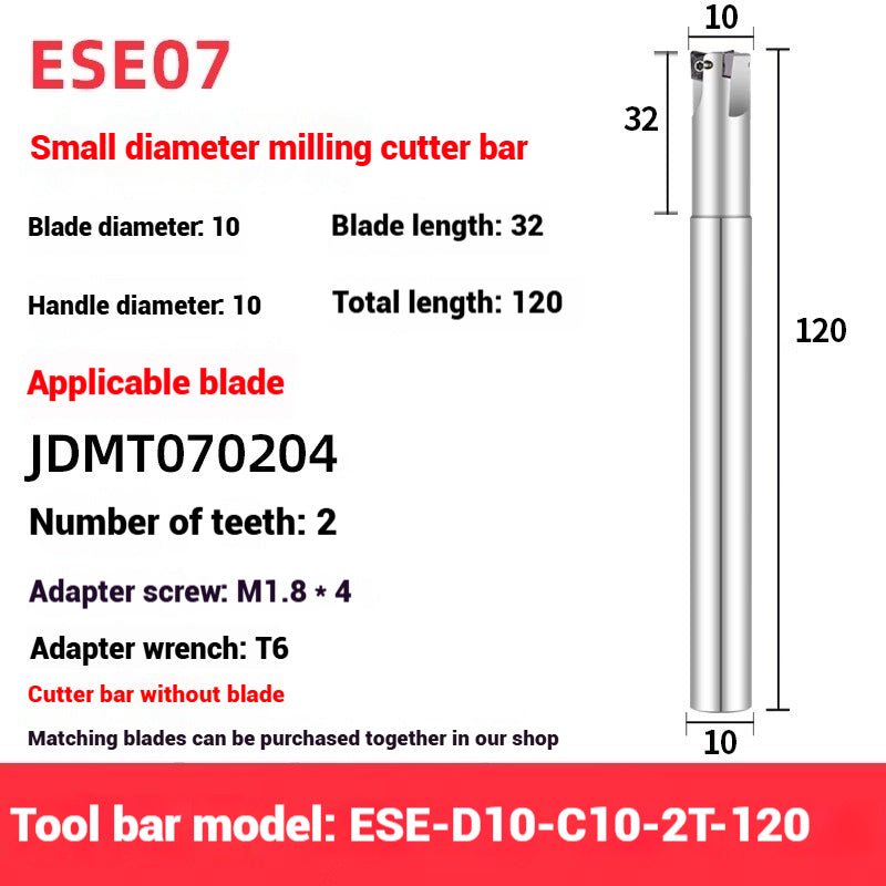 1053-ESE small diameter clear angle milling cutter shanks for 8 10 12 14 16 tungsten carbide milling cutter JDMT070204 double-edged cutter shanks Shandong Denso Pricision Tools Co.,Ltd.