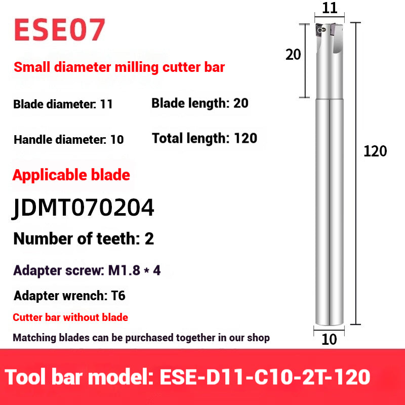 1053-ESE small diameter clear angle milling cutter shanks for 8 10 12 14 16 tungsten carbide milling cutter JDMT070204 double-edged cutter shanks Shandong Denso Pricision Tools Co.,Ltd.