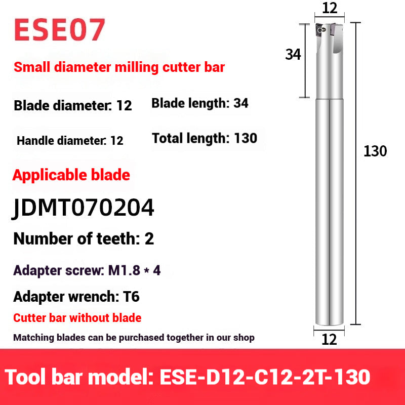 1053-ESE small diameter clear angle milling cutter shanks for 8 10 12 14 16 tungsten carbide milling cutter JDMT070204 double-edged cutter shanks Shandong Denso Pricision Tools Co.,Ltd.
