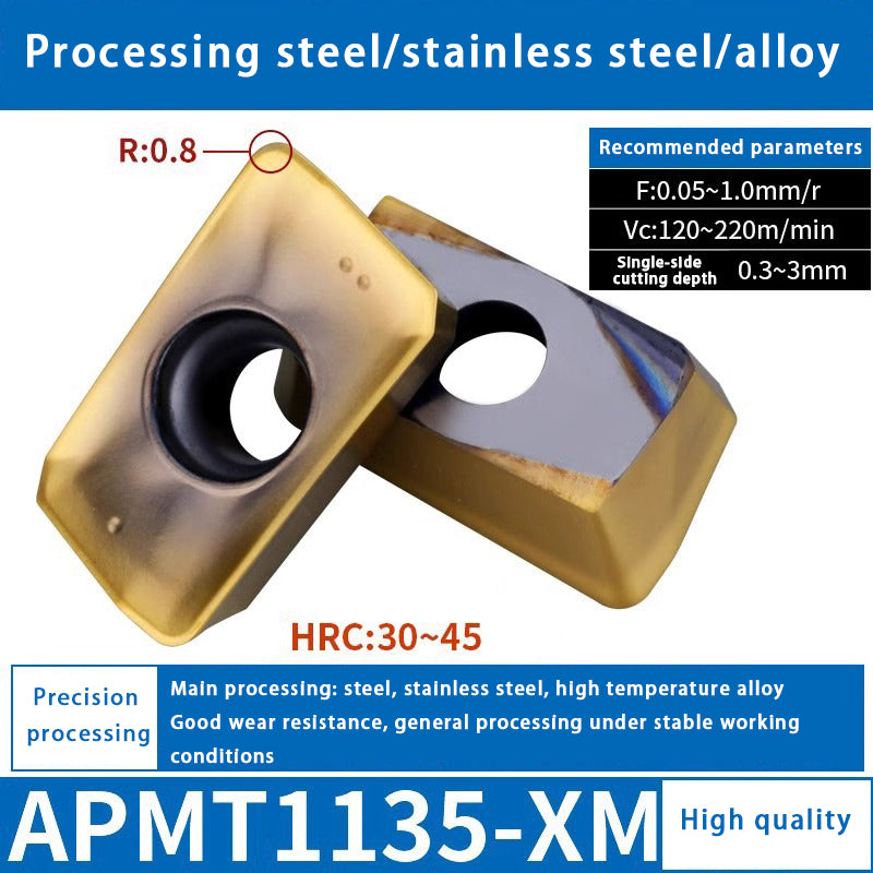 140-CNC milling blade APM T1135 stainless steel special alloy blade Shandong Denso Pricision Tools Co.,Ltd.