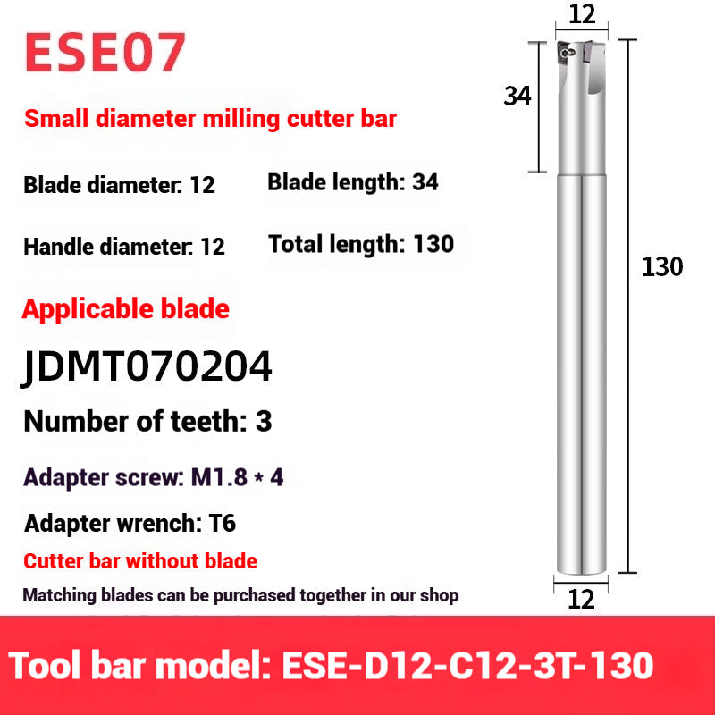1053-ESE small diameter clear angle milling cutter shanks for 8 10 12 14 16 tungsten carbide milling cutter JDMT070204 double-edged cutter shanks Shandong Denso Pricision Tools Co.,Ltd.