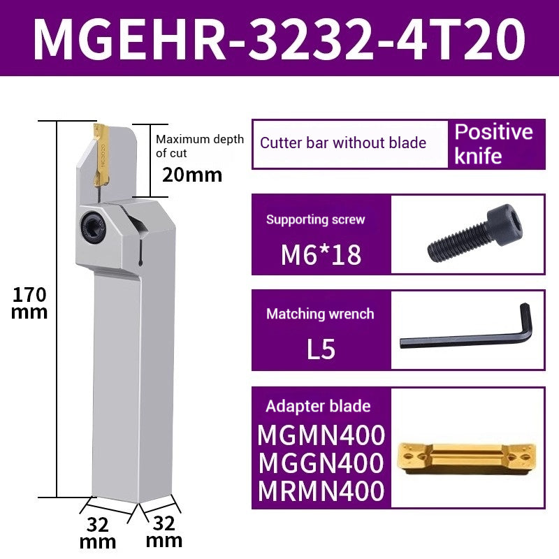1021-CNC grooving toolholder spring steel toolholder vibration resistant and hardened MGEHR/L series lathe machine clamped grooving toolholder Shandong Denso Pricision Tools Co.,Ltd.