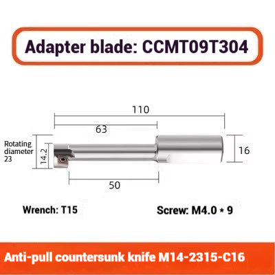 1075-Counterbore Cutter Bar Counterbore Cutter Counterbore Cutter Counterbore Scraper Cutter Counterbore Boring Cutter CNC Counterbore Milling Cutter Bar M16 Shandong Denso Pricision Tools Co.,Ltd.