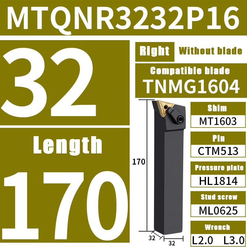3025-CNC external 105 degree turning tool bar triangle row tool bar MTQN