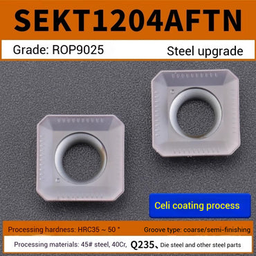 1028-Upgraded CNC milling inserts 45 degree quadrilateral SEKT1204AFTN turning steel parts stainless steel milling cutter disk milling inserts Shandong Denso Pricision Tools Co.,Ltd.