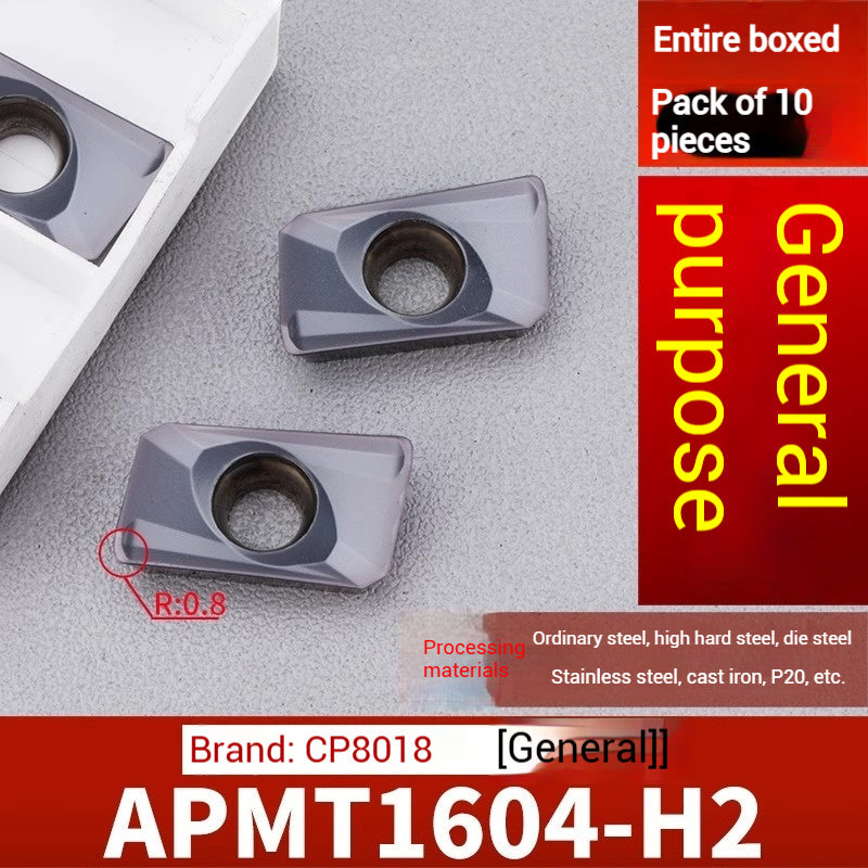 1026-CNC milling inserts APMT1135 carbide 1604 milling inserts fast feed R0.8 coated rough milling cutter grains Shandong Denso Pricision Tools Co.,Ltd.