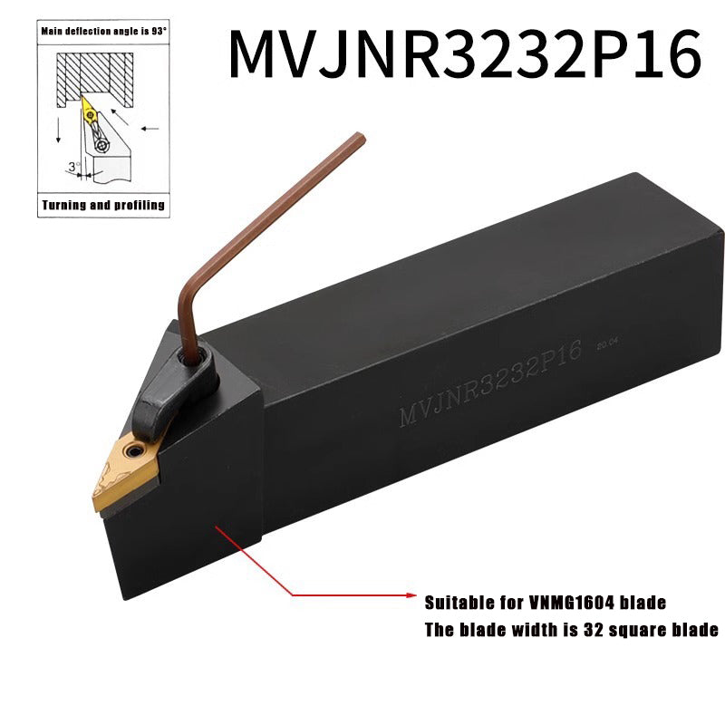 3022-External turning tool bar 93 degree external turning tool MVJN lathe tool