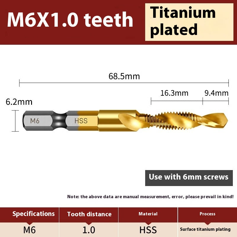 1088-Composite taps drilling tapping drilling holes all-in-one tapping three-in-one self-tapping stainless steel tapping screws set of taps Shandong Denso Pricision Tools Co.,Ltd.