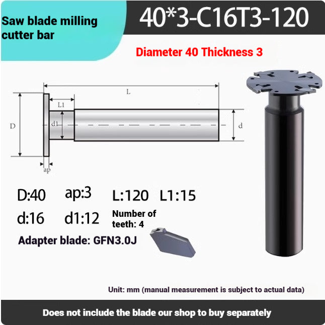 1050-JP Saw Blade Router Bar T-slot Router Plate Ultra-thin Side Cutting Triple Edge Milling Cutter ISCAR GFN Series 2mm3mm Shandong Denso Pricision Tools Co.,Ltd.