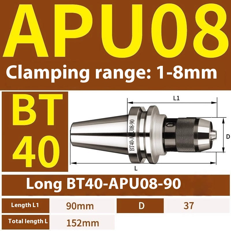 1077-APU one-piece self-tightening drill chuck BT30/BT40/BT50-APU08/13/16 drill bits straight shank milling cutter bits Shandong Denso Pricision Tools Co.,Ltd.