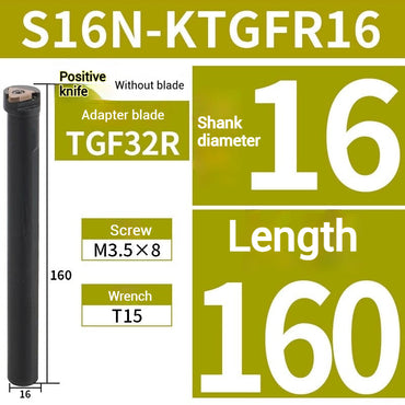 1018-I.D. shallow groove grooving toolholder S16N/S20R/S25S-KTGFR16 Bore Circlip Slot Vertical Shallow Grooving Toolholder Shandong Denso Pricision Tools Co.,Ltd.