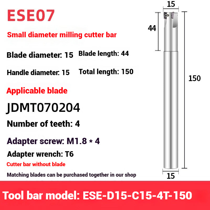 1053-ESE small diameter clear angle milling cutter shanks for 8 10 12 14 16 tungsten carbide milling cutter JDMT070204 double-edged cutter shanks Shandong Denso Pricision Tools Co.,Ltd.