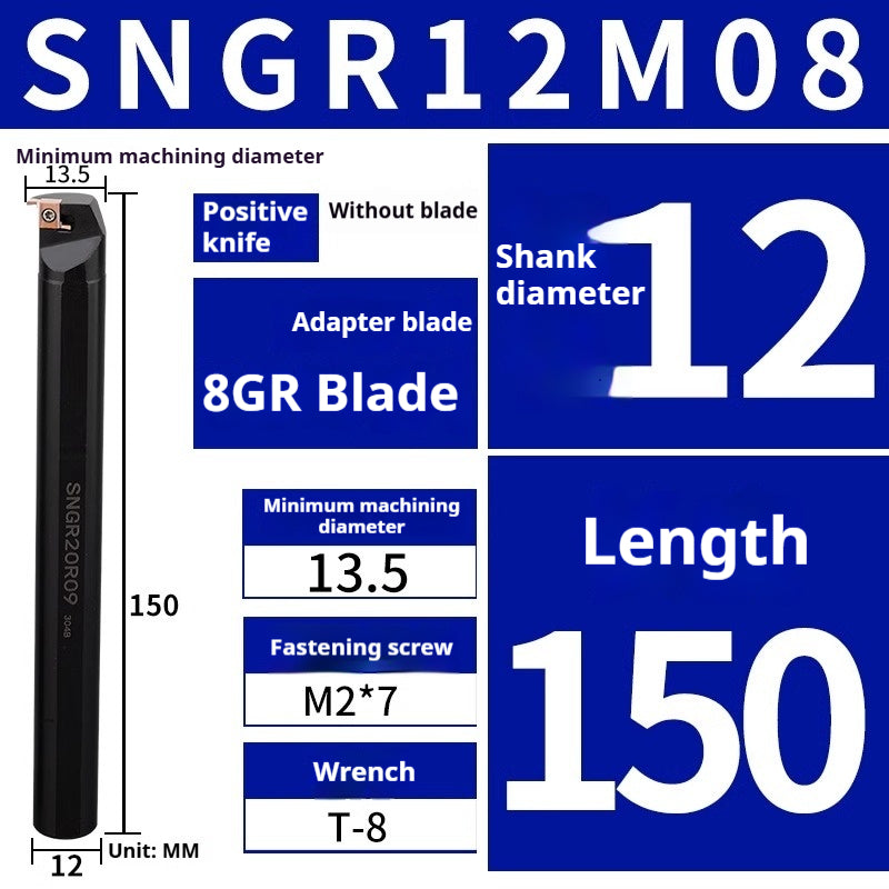 1005-SNGR08K/10K/12M Small hole internal and external grooving tool Small diameter inner groove inner hole tool bar Shallow groove grooving tool bar Shandong Denso Pricision Tools Co.,Ltd.