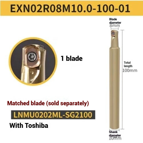 1053-ESE small diameter clear angle milling cutter shanks for 8 10 12 14 16 tungsten carbide milling cutter JDMT070204 double-edged cutter shanks Shandong Denso Pricision Tools Co.,Ltd.