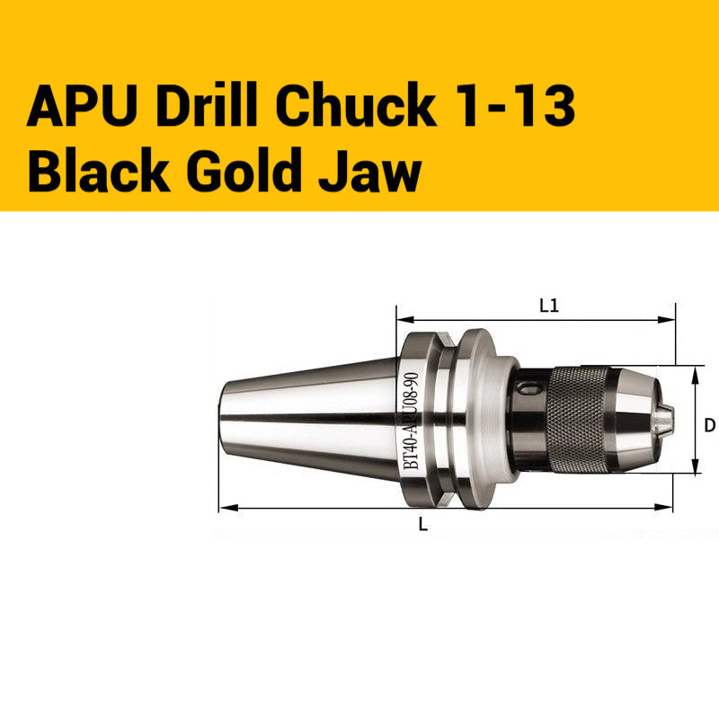 1077-APU one-piece self-tightening drill chuck BT30/BT40/BT50-APU08/13/16 drill bits straight shank milling cutter bits Shandong Denso Pricision Tools Co.,Ltd.