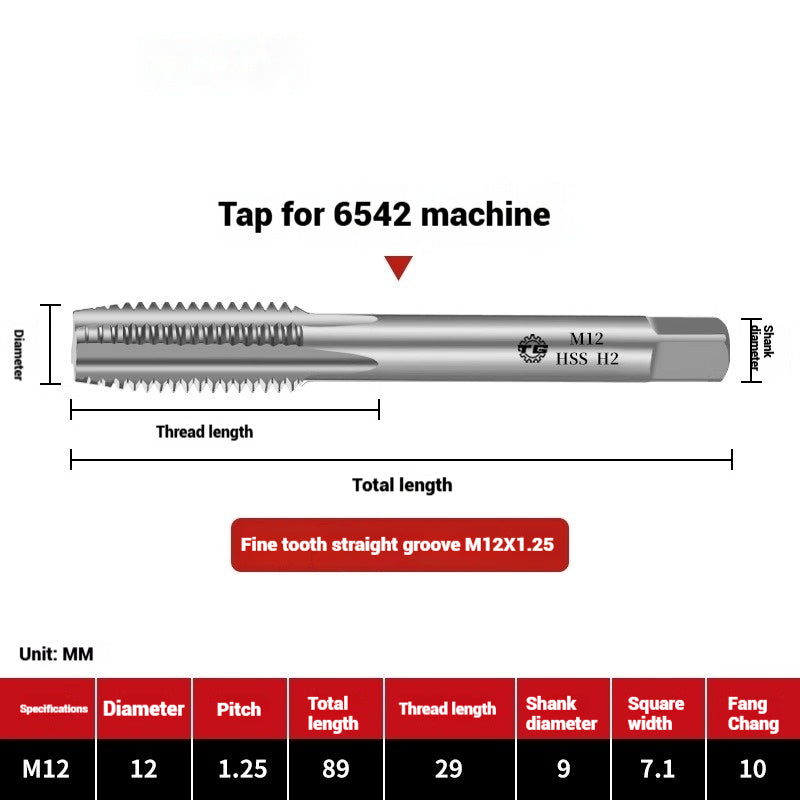 1089-Machine taps stainless steel special spiral apex straight flute taps fine-tooth tapping high-speed steel tapping drills Shandong Denso Pricision Tools Co.,Ltd.
