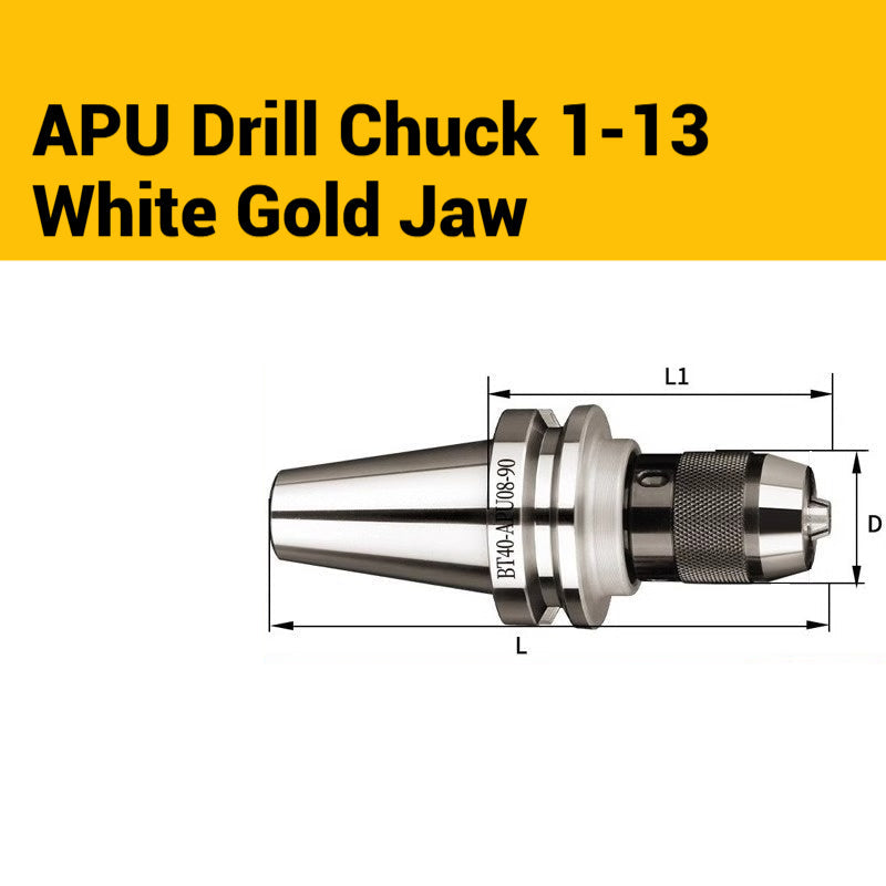 1077-APU one-piece self-tightening drill chuck BT30/BT40/BT50-APU08/13/16 drill bits straight shank milling cutter bits Shandong Denso Pricision Tools Co.,Ltd.