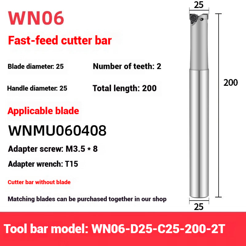 1054-90 degree fast feed WNE heavy cutting MFWN right angle milling cutter shank WNMU040304 double-sided hexagonal milling cutter blade Shandong Denso Pricision Tools Co.,Ltd.