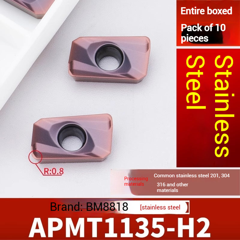 1026-CNC milling inserts APMT1135 carbide 1604 milling inserts fast feed R0.8 coated rough milling cutter grains Shandong Denso Pricision Tools Co.,Ltd.