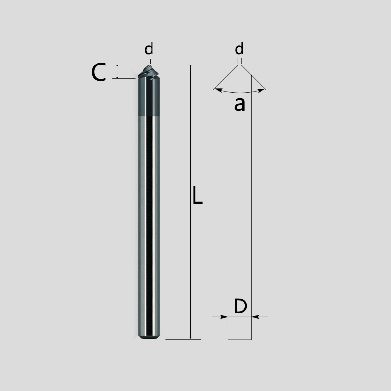 Taper milling cutter 7 ° 8 10 15 30 ° 40 60 ° 90 degree tungsten carbide helical chamfering cutter inclination angle milling cutter Shandong Denso Pricision Tools Co.,Ltd.