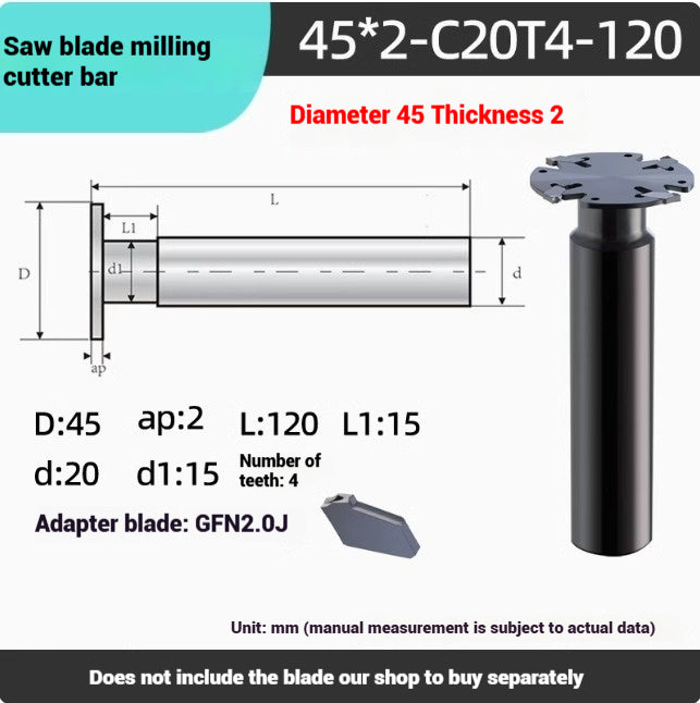 1050-JP Saw Blade Router Bar T-slot Router Plate Ultra-thin Side Cutting Triple Edge Milling Cutter ISCAR GFN Series 2mm3mm Shandong Denso Pricision Tools Co.,Ltd.