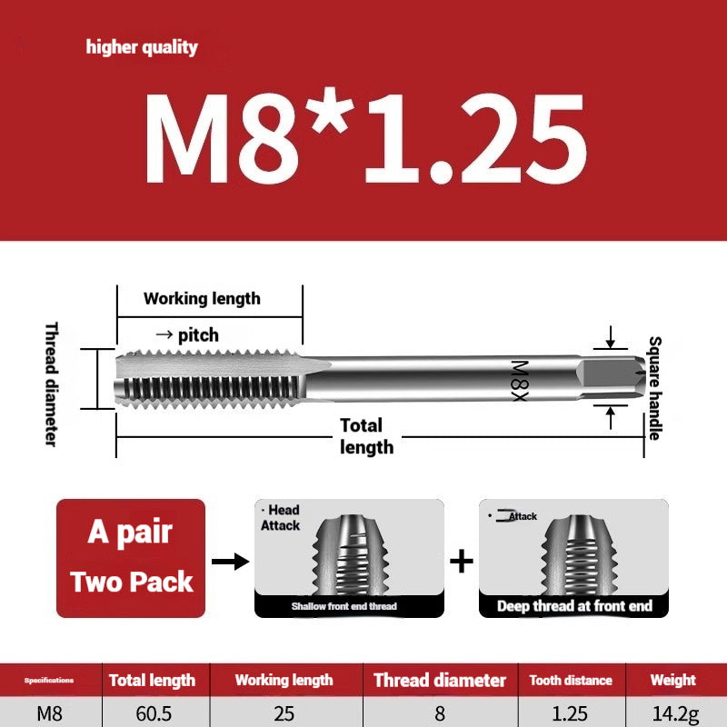 1086-Hand taps tapping tools tapping screws tapping set hand screws alloy steel m2m4m5m8m20 Shandong Denso Pricision Tools Co.,Ltd.