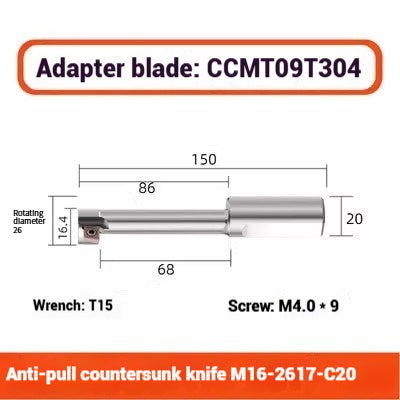 1075-Counterbore Cutter Bar Counterbore Cutter Counterbore Cutter Counterbore Scraper Cutter Counterbore Boring Cutter CNC Counterbore Milling Cutter Bar M16 Shandong Denso Pricision Tools Co.,Ltd.