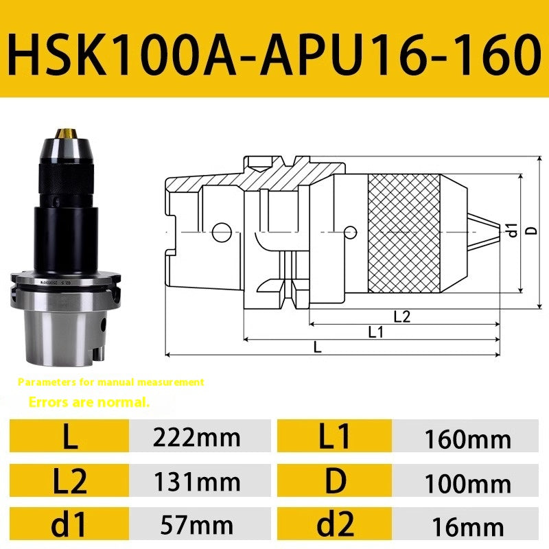2104-HSK63A-APU13 APU16 Integrated Drill Chuck HSK100A-APU13 APU16 Shandong Denso Pricision Tools Co.,Ltd.