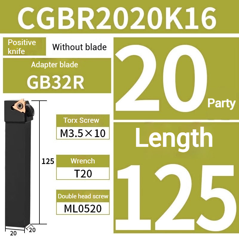 1019-CNC lathe with cutting circlip shallow groove cutter large platen type CGBR positive cutter bar Shandong Denso Pricision Tools Co.,Ltd.