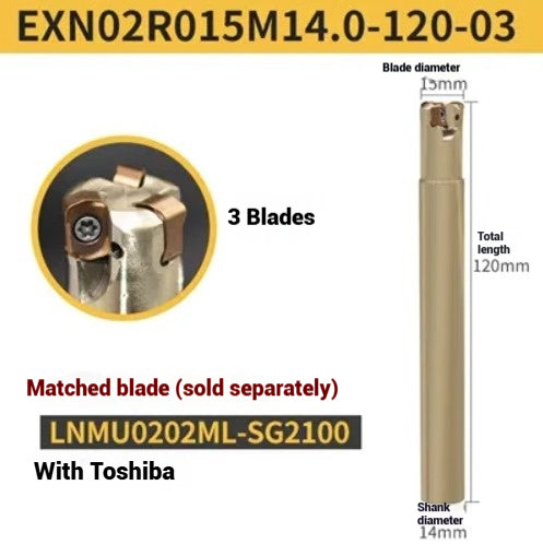 1053-ESE small diameter clear angle milling cutter shanks for 8 10 12 14 16 tungsten carbide milling cutter JDMT070204 double-edged cutter shanks Shandong Denso Pricision Tools Co.,Ltd.