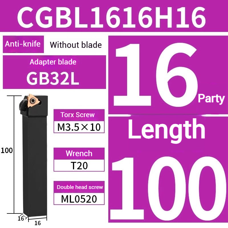 1019-CNC lathe with cutting circlip shallow groove cutter large platen type CGBR positive cutter bar Shandong Denso Pricision Tools Co.,Ltd.