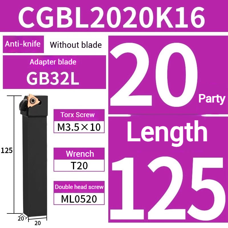1019-CNC lathe with cutting circlip shallow groove cutter large platen type CGBR positive cutter bar Shandong Denso Pricision Tools Co.,Ltd.