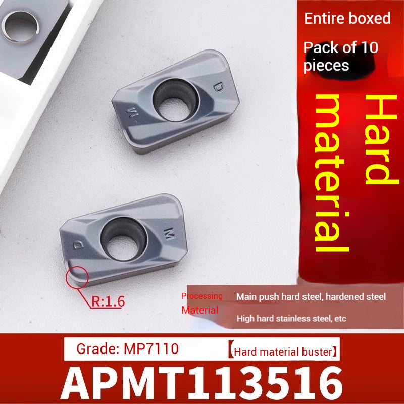 1026-CNC milling inserts APMT1135 carbide 1604 milling inserts fast feed R0.8 coated rough milling cutter grains Shandong Denso Pricision Tools Co.,Ltd.