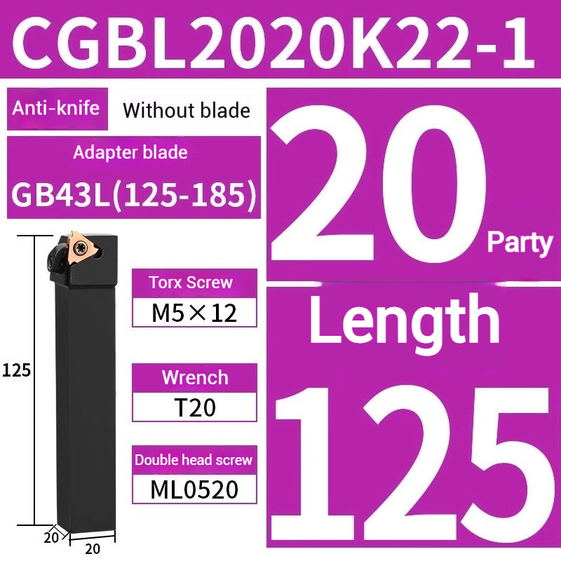 1019-CNC lathe with cutting circlip shallow groove cutter large platen type CGBR positive cutter bar Shandong Denso Pricision Tools Co.,Ltd.