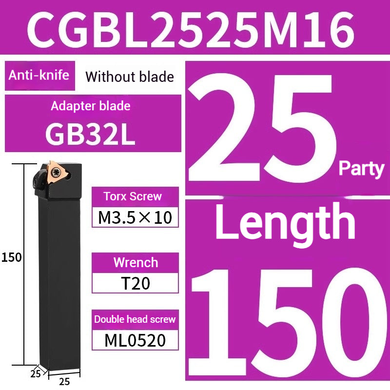 1019-CNC lathe with cutting circlip shallow groove cutter large platen type CGBR positive cutter bar Shandong Denso Pricision Tools Co.,Ltd.