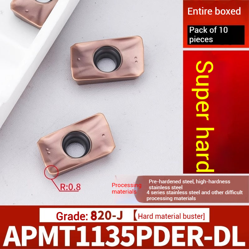 1026-CNC milling inserts APMT1135 carbide 1604 milling inserts fast feed R0.8 coated rough milling cutter grains Shandong Denso Pricision Tools Co.,Ltd.