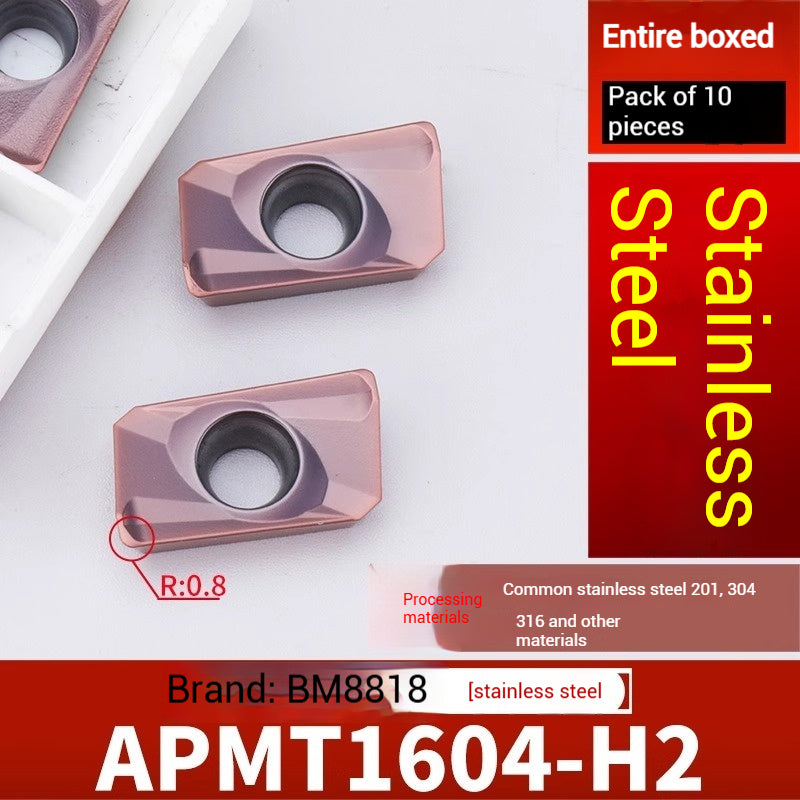 1026-CNC milling inserts APMT1135 carbide 1604 milling inserts fast feed R0.8 coated rough milling cutter grains Shandong Denso Pricision Tools Co.,Ltd.