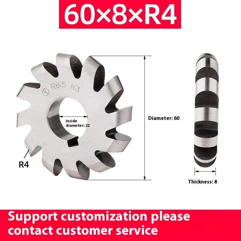 1063-High-speed steel convex semicircular milling cutter external R arc milling cutter saw blade milling cutter high-speed steel cutter disk R1R2R3R4R8R20 Shandong Denso Pricision Tools Co.,Ltd.
