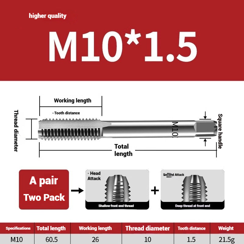 1086-Hand taps tapping tools tapping screws tapping set hand screws alloy steel m2m4m5m8m20 Shandong Denso Pricision Tools Co.,Ltd.