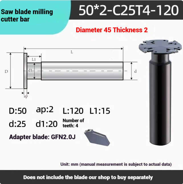 1050-JP Saw Blade Router Bar T-slot Router Plate Ultra-thin Side Cutting Triple Edge Milling Cutter ISCAR GFN Series 2mm3mm Shandong Denso Pricision Tools Co.,Ltd.