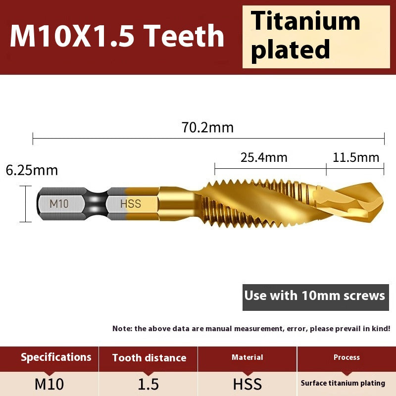 1088-Composite taps drilling tapping drilling holes all-in-one tapping three-in-one self-tapping stainless steel tapping screws set of taps Shandong Denso Pricision Tools Co.,Ltd.