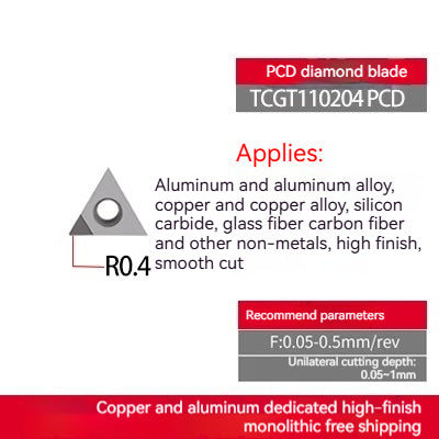 1033-Diamond inserts copper and aluminum special CNC lathe tools gemstone lathe cutter grain super bright PCD cutter head diamond cutter head Shandong Denso Pricision Tools Co.,Ltd.