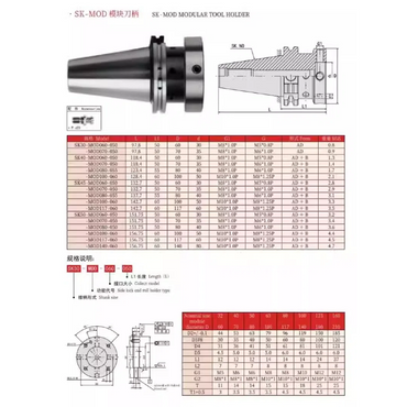 1164-Adjustable precision shank flange shank German DIN69871 50 SK50-MOD080-060 Shandong Denso Pricision Tools Co.,Ltd.