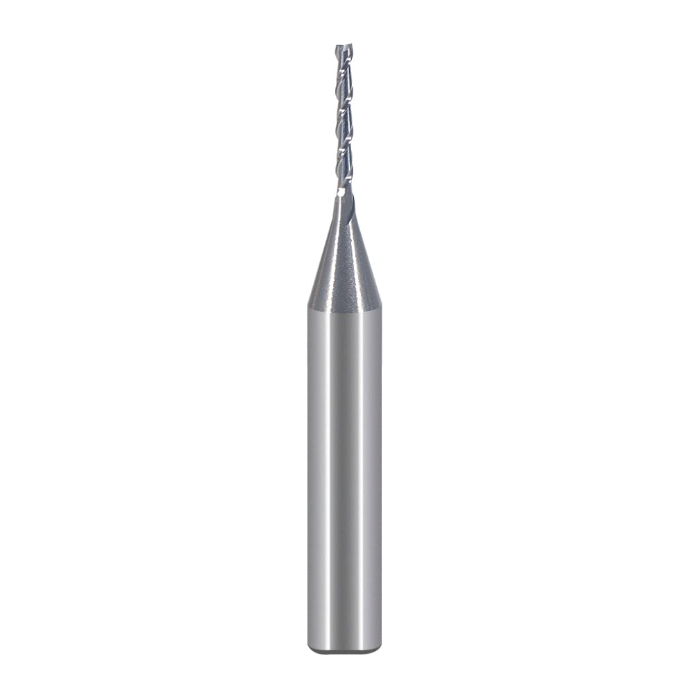 1/16 inch Cuting Diameter Spiral UP Cut Router Bit with 1/4 inch Shank 2 Flute Plunge CNC End Mill