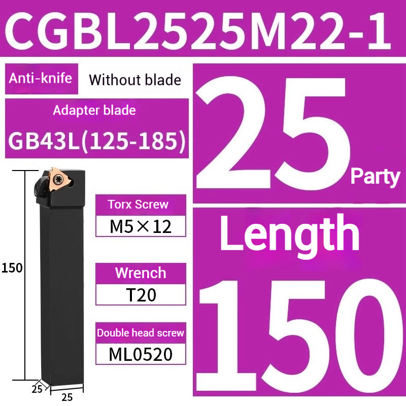 1019-CNC lathe with cutting circlip shallow groove cutter large platen type CGBR positive cutter bar Shandong Denso Pricision Tools Co.,Ltd.