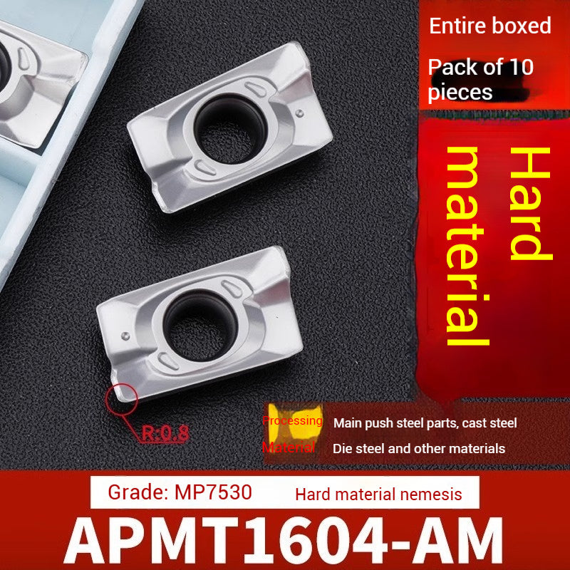 1026-CNC milling inserts APMT1135 carbide 1604 milling inserts fast feed R0.8 coated rough milling cutter grains Shandong Denso Pricision Tools Co.,Ltd.