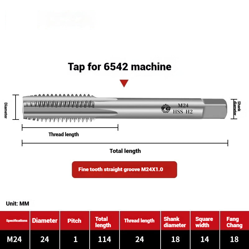 1089-Machine taps stainless steel special spiral apex straight flute taps fine-tooth tapping high-speed steel tapping drills Shandong Denso Pricision Tools Co.,Ltd.