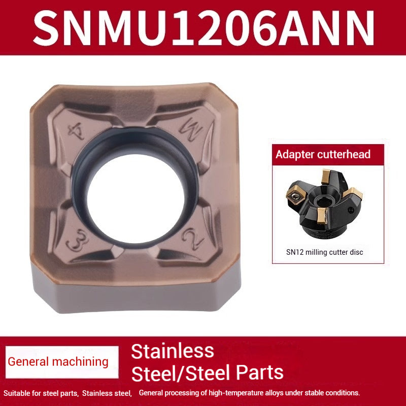 1029-SNMX1205AFNN Fast Feed Heavy Duty CNC Milling Inserts Double Sided Octagonal 45 Degree Square Roughing Milling Inserts Shandong Denso Pricision Tools Co.,Ltd.