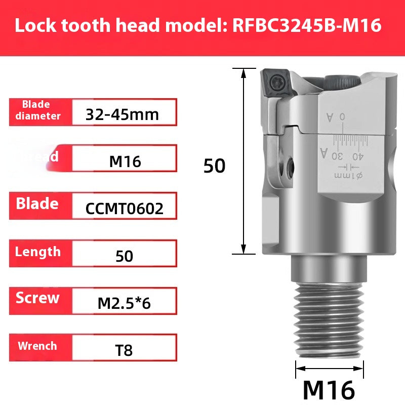 2073-RFBC small diameter coarse boring head locking tungsten carbide alloy seismic boring bar adjustable rough boring head deep hole 10-45 Shandong Denso Pricision Tools Co.,Ltd.