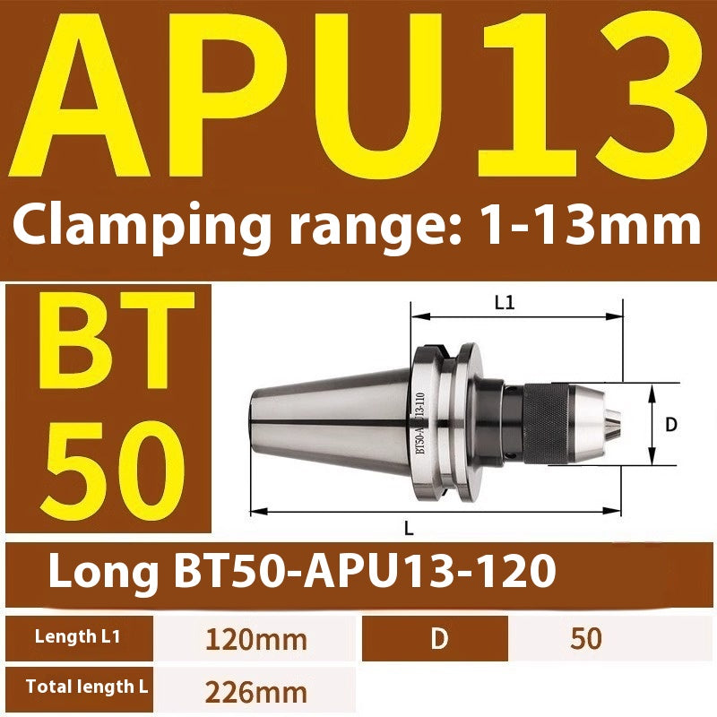 1077-APU one-piece self-tightening drill chuck BT30/BT40/BT50-APU08/13/16 drill bits straight shank milling cutter bits Shandong Denso Pricision Tools Co.,Ltd.
